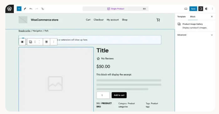 Updating a product page