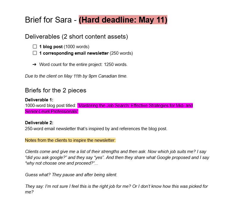 Content Brief