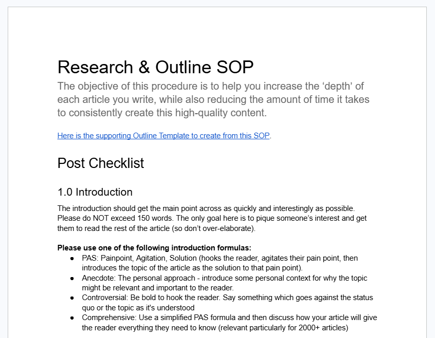 SOP Example