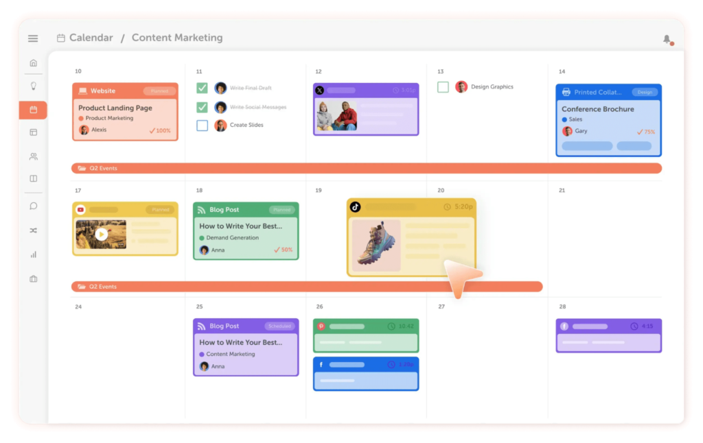 CoSchedule Editorial Calendar Dashboard