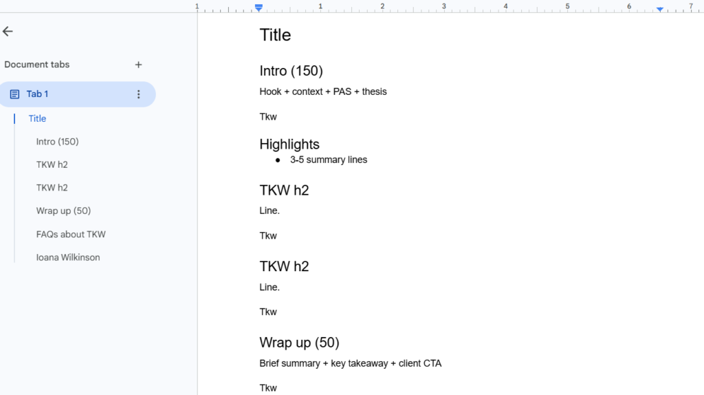 Outline Template