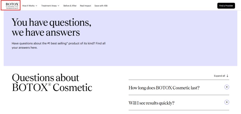 FAQ page
